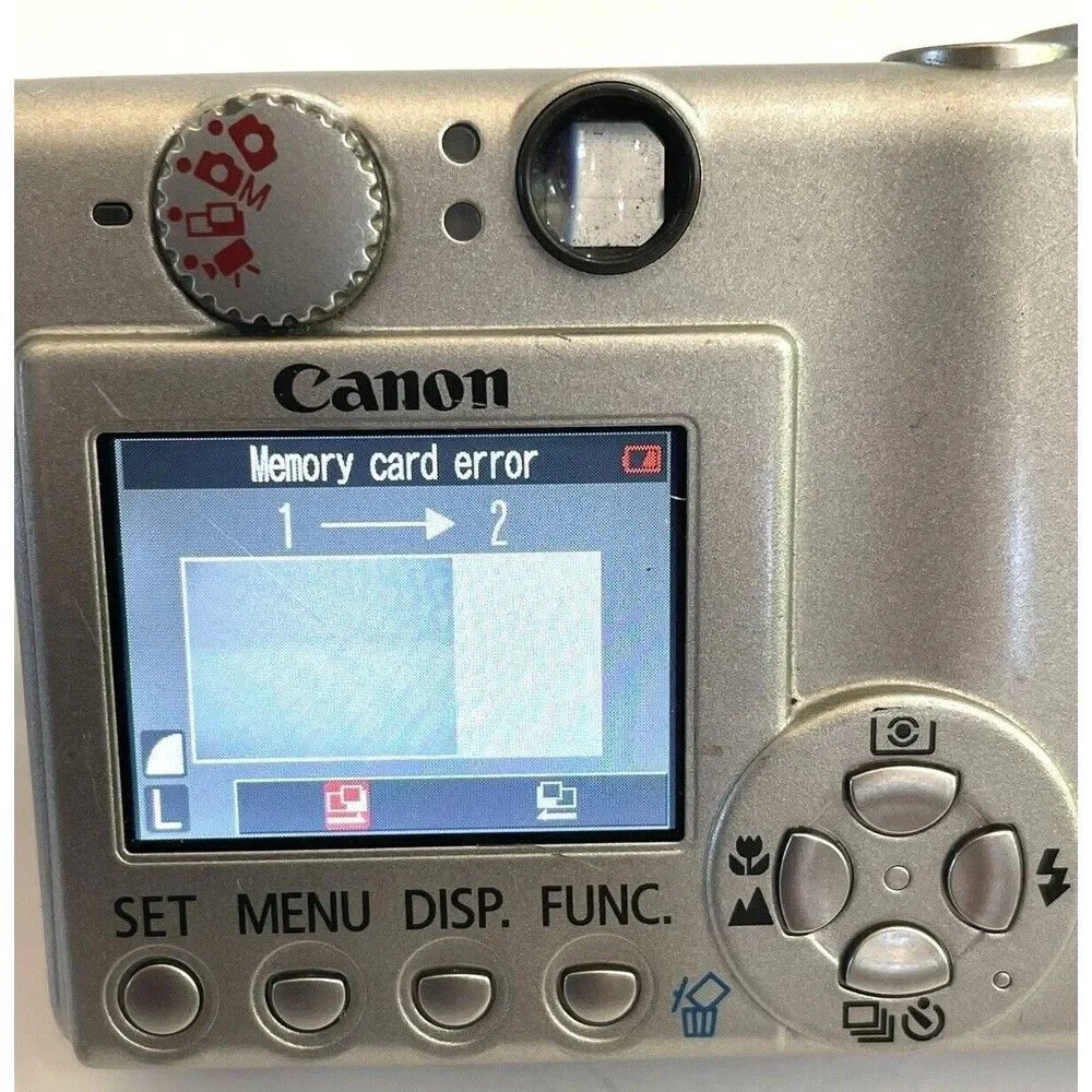 Canon Digital Elph PowerShot S400 Camera W/ 2 Batteries/SD Card 8GB READ